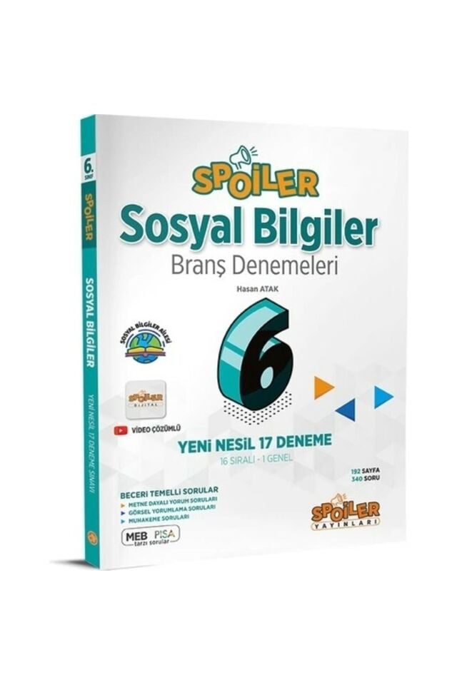 Yayınları 6.sınıf Sosyal Bilgiler Branş Denemeleri