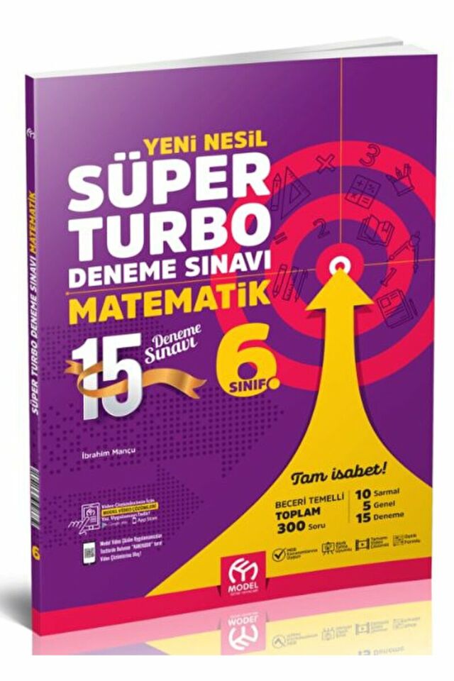 6. Sınıf Matematik Yeni Nesil Süper Turbo Deneme Sınavı / Model Eğitim Yayıncılık / 9786256361461