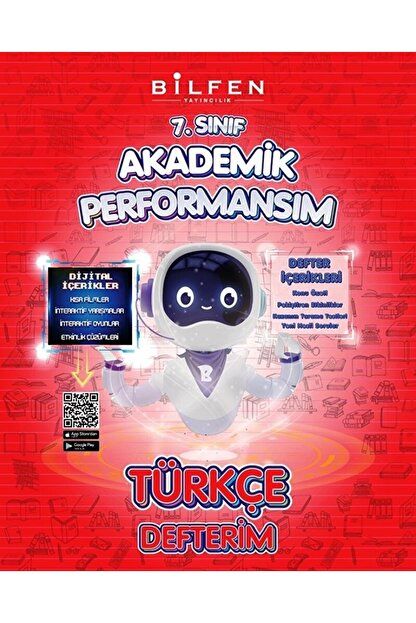7. Sınıf Türkçe Akademik Performansım Defterim / Kolektif / Bilfen Yayıncılık / 9786258313093