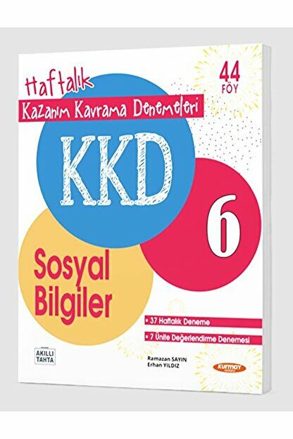 KKD 6. Sınıf Sosyal Bilgiler Haftalık Kazanım Kavrama Denemeleri / Kurmay Yayınları / 9786258450286