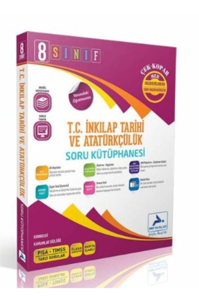 8. Sınıf T.c. Inkılap Tarihi Ve Atatürkçülük Soru Kütüphanesi Prf Paraf Yayınları