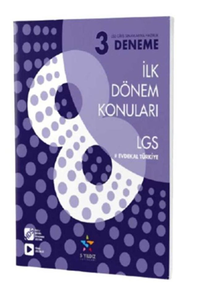 LGS İlk Dönem Konuları 3'Lü Deneme / Kolektif / 5 Yıldız Yayınları / 9786050607161