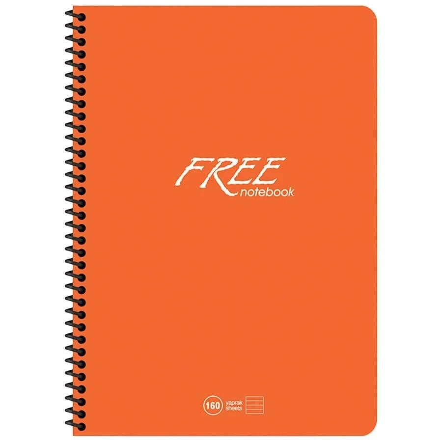 Keskin Colora4 160 Yaprak Çizgili Spiralli Pp Kapak Free Defter