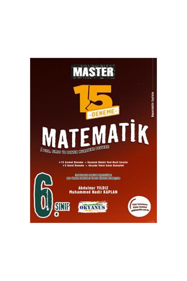 Okyanus 6. Sınıf Matematik Master 15 Denemesi