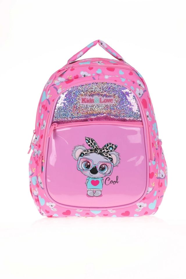 L5102 KIDS&LOVE SIRT ÇANTASI PULLU RUGAN KOALA Ve Beslenme Çantası