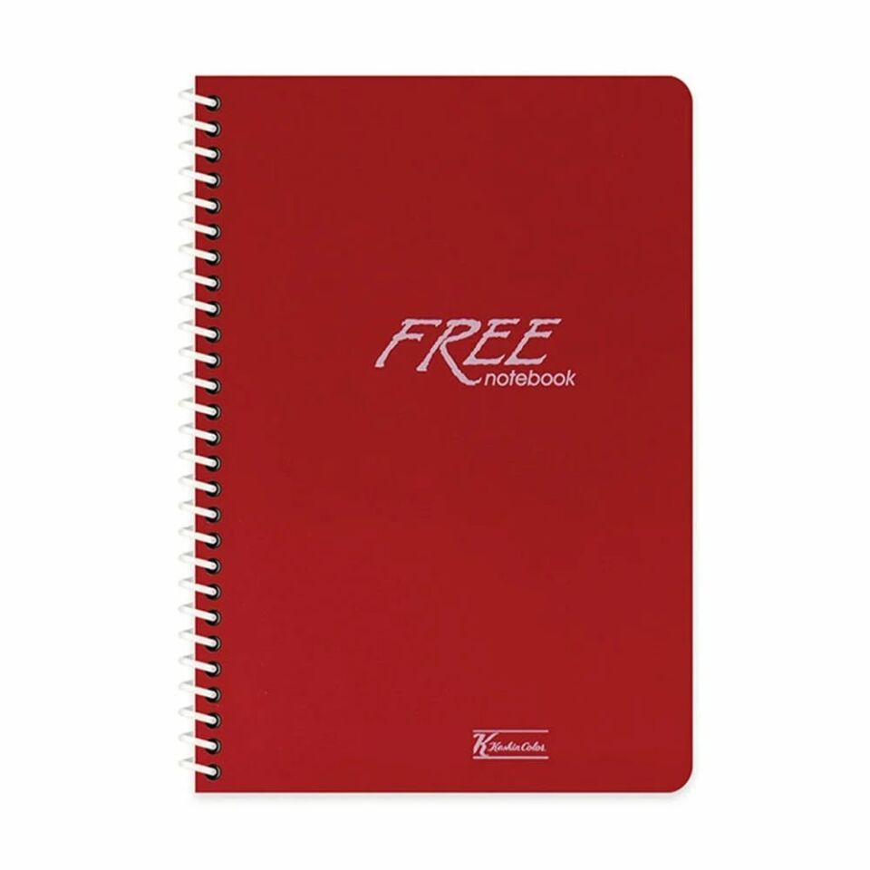 Keskin Color A4 120 Yaprak Kareli Spiralli PP Kapak Free Defter