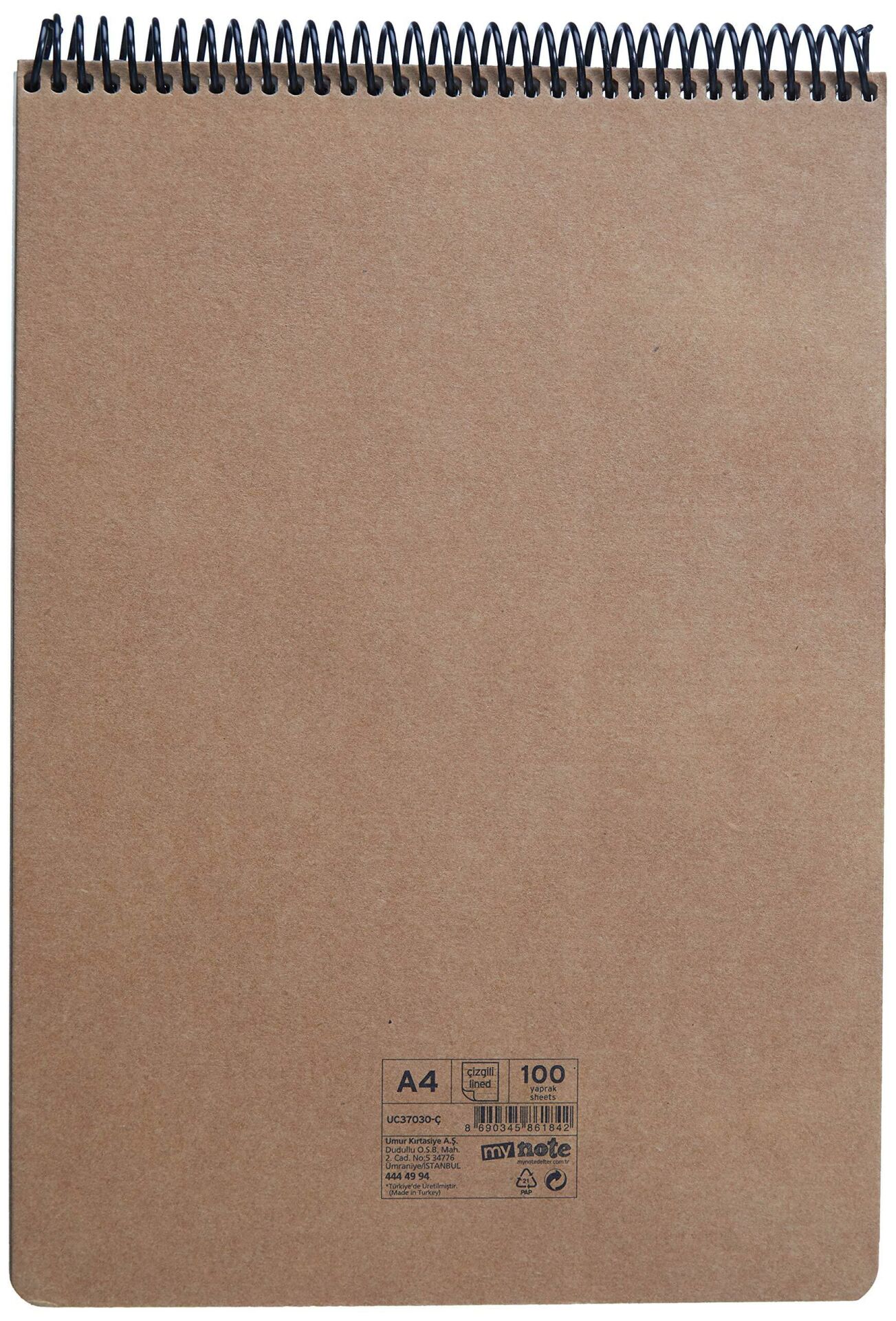 My Note Kraft Bloknot A4 100 Yaprak Çizgili