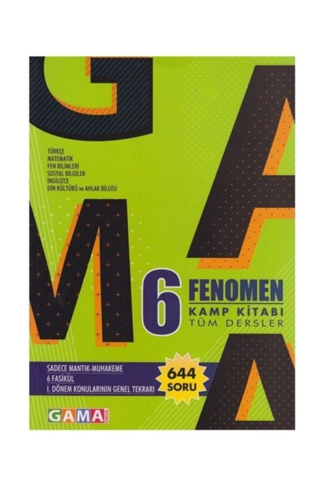 6 Sınıf Fenomen Tüm Dersler Kamp Kitabı 644 Soru