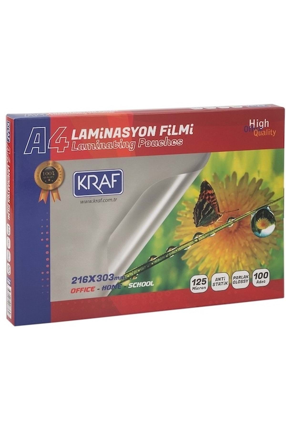 Laminasyon Filmi Parlak A4 125 Micron 100'lü