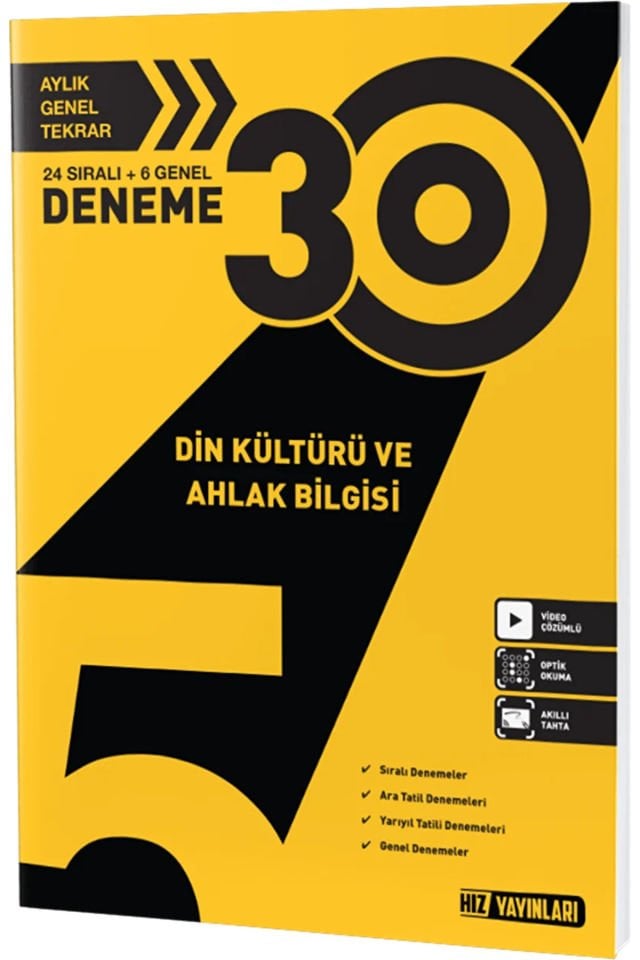 5. Sınıf Din Kültürü ve Ahlak Bilgisi 30'lu Deneme / Kolektif / Hız Yayınları / 9786257750158