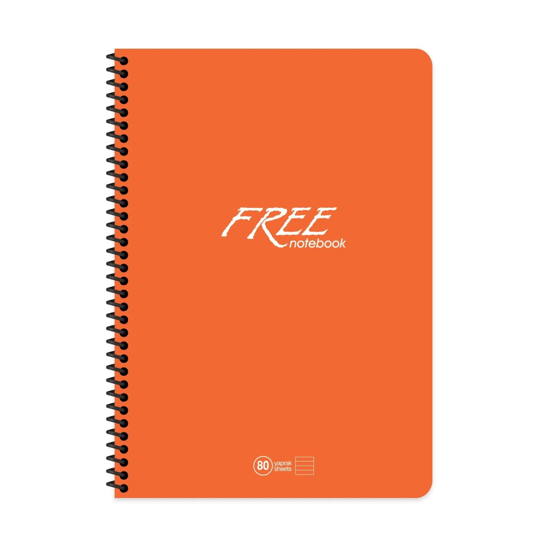Keskin Color A4 100 Yaprak Kareli Spiralli PP Kapak Free Platinum Defter
