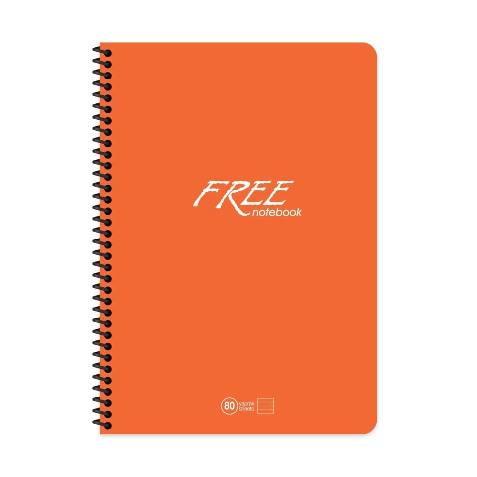 Keskin Color A4 100 Yaprak Kareli Spiralli PP Kapak Free Platinum Defter