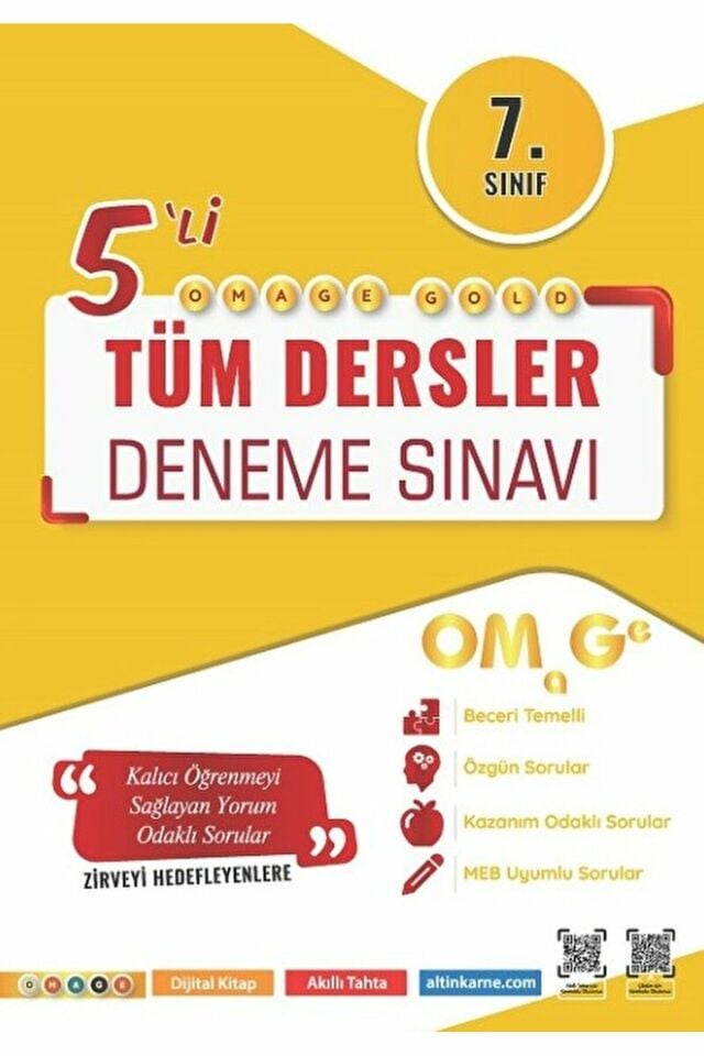 7. Sınıf Omage Gold Tüm Dersler Deneme Sınavı / Kolektif / Omage Yayınları / 9786257195102