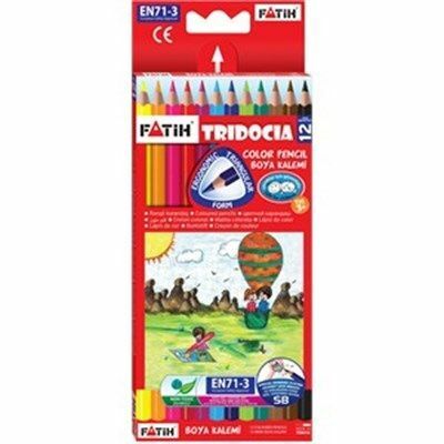 Fatih Tridocia Üçgen Tam Boy Kuruboya 12 Renk