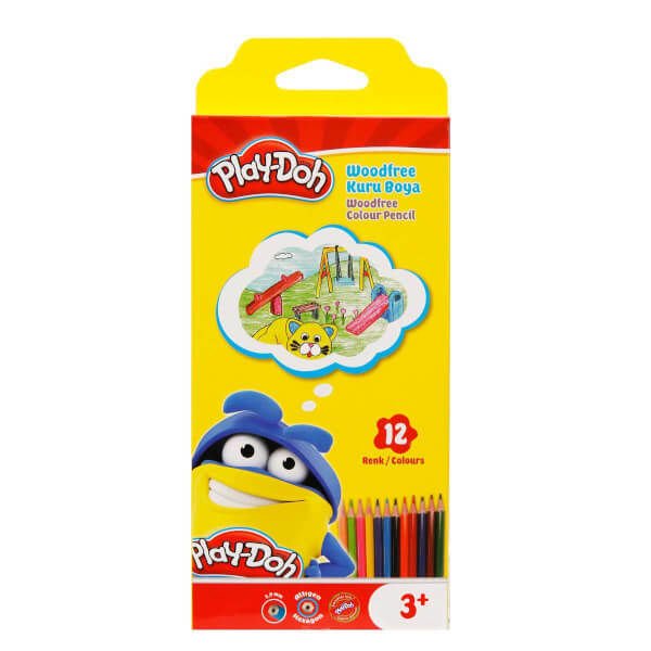 Play Doh Woodfree Kuru Boya Altıgen 12 Renk