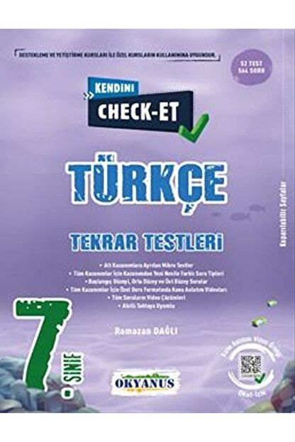 7. Sınıf Kendini Check - Et Türkçe Tekrar Testleri / Kolektif / Okyanus Yayınları / 9786257434232