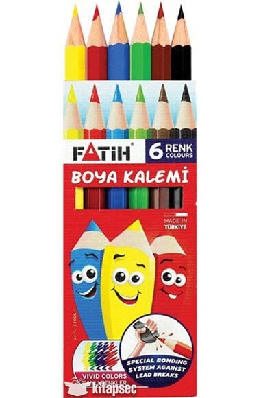 FATİH KURU BOYA 6 RENK YARIM BOY