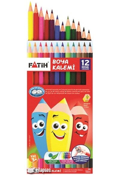 FATİH KURU BOYA 12 RENK YARIM BOY
