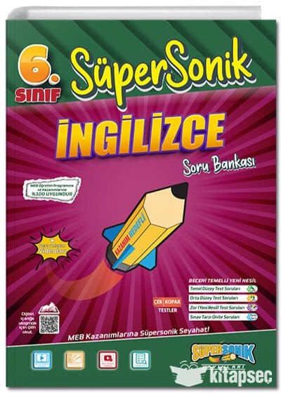 Tonguç 6 Sınıf Süpersonik İngilizce Soru Bankası