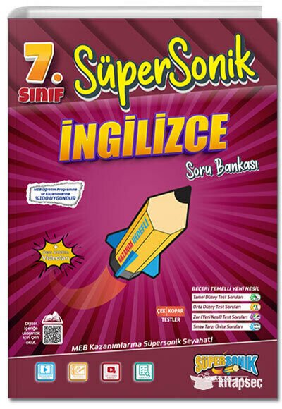 Tonguç 7 Sınıf Süpersonik İngilizce Soru Bankası