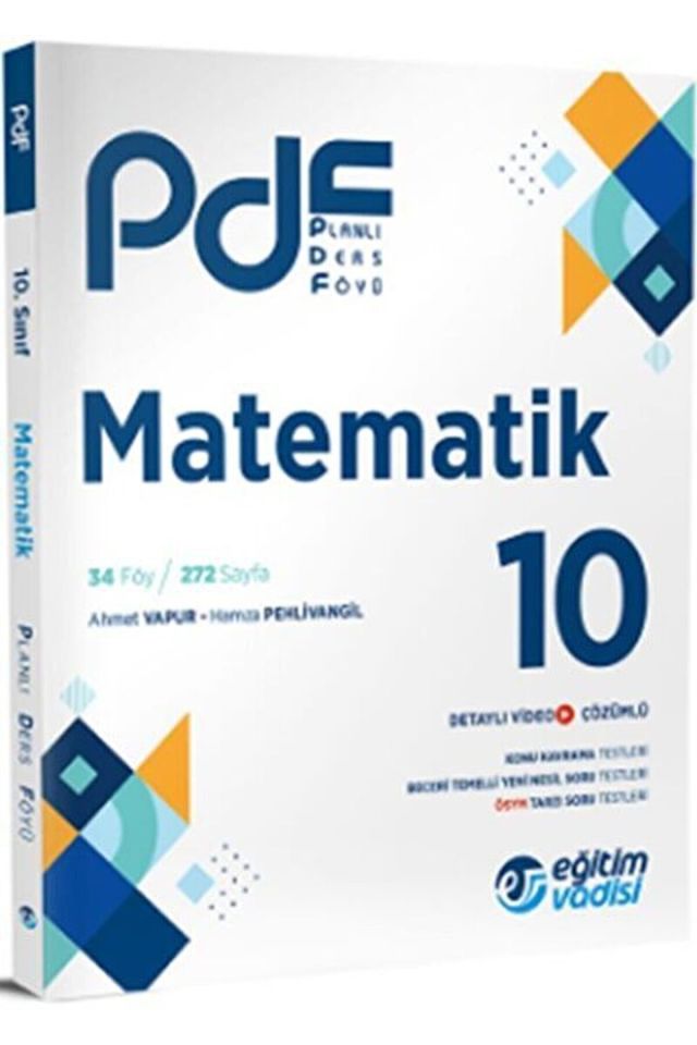 Eğitim Vadisi 10. Sınıf Matematik PDF Planlı Ders Föyü / Eğitim Vadisi Yayınları / 9786256911918