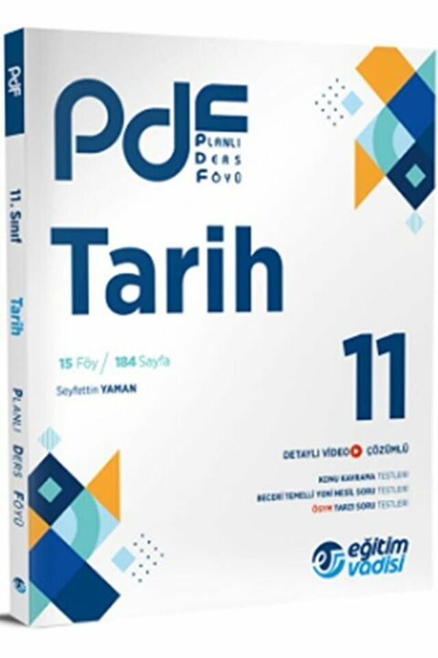 Eğitim Vadisi 11. Sınıf Tarih PDF Planlı Ders Föyü / Eğitim Vadisi Yayınları / 9786256911994