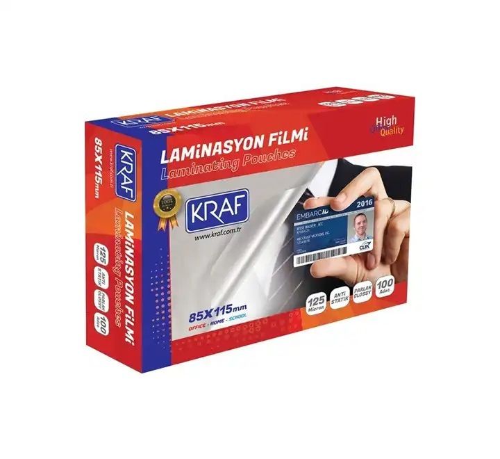 Kraf Laminasyon Filmi 85*115mm 125mıc 100lü 2128