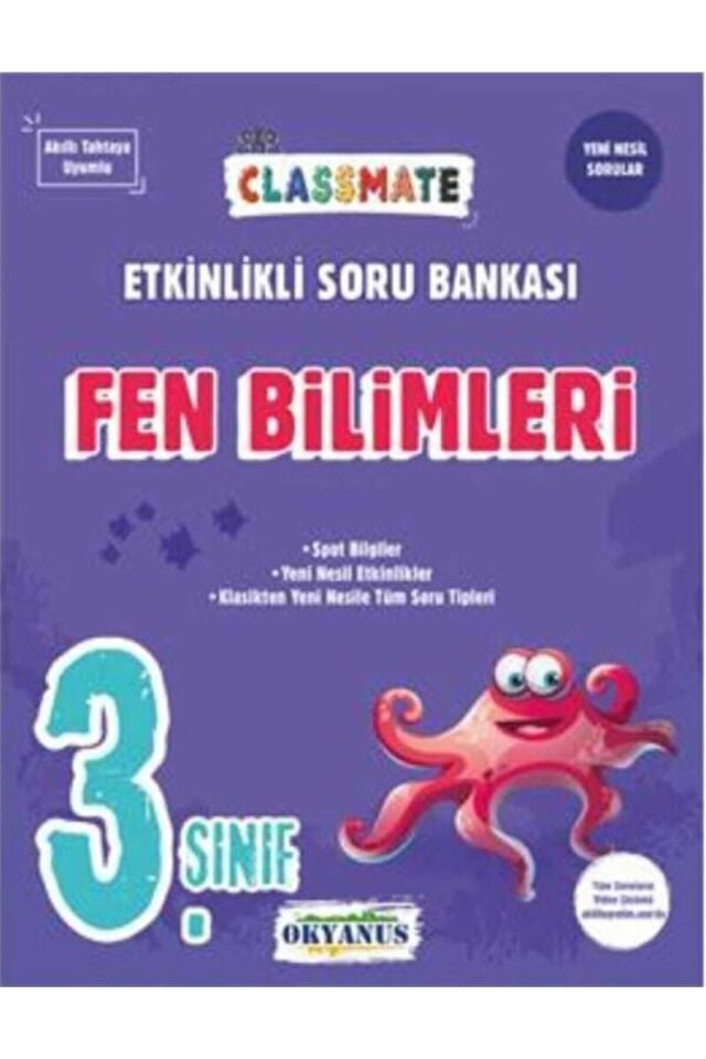 3. Sınıf Classmate Fen Bilimleri Etkinlikli Soru Bankası / Okyanus Yayınları / 9786052286166