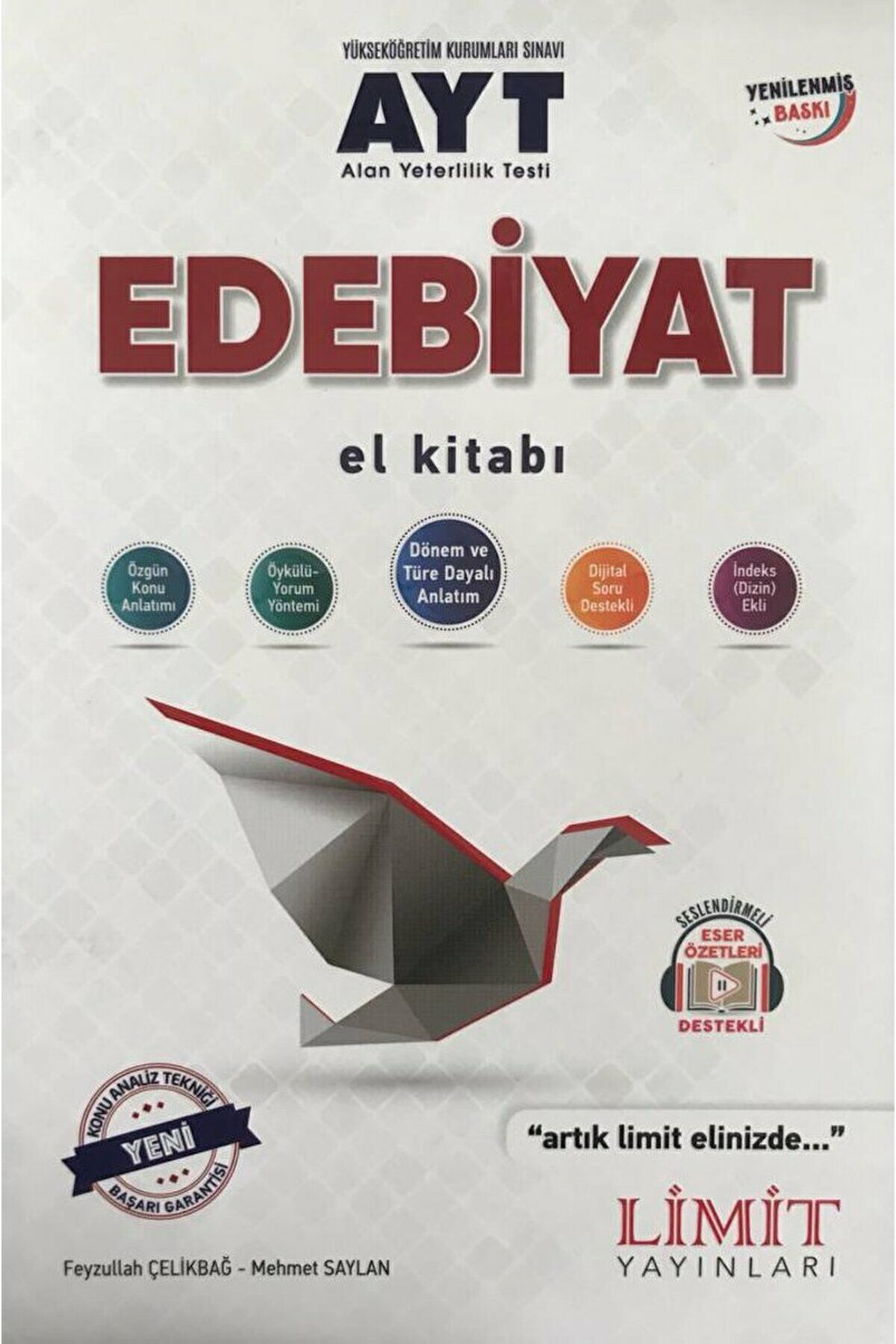 2023 AYT Edebiyat El Kitabı / Feyzullah Çelikbağ / Limit Yayınları / 9786052755839