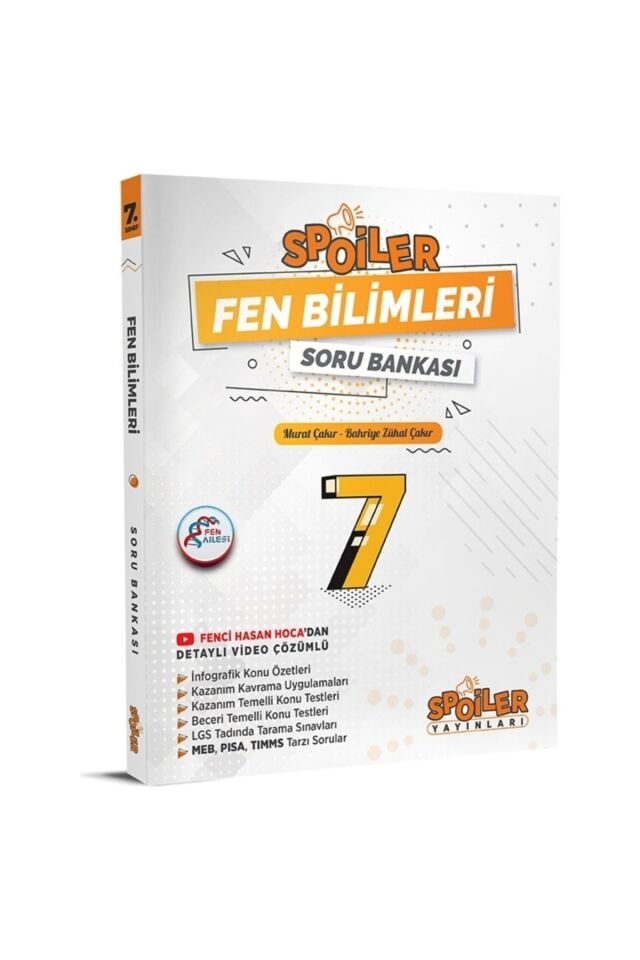 7.sınıf Spoiler Fen Bilimleri Video Çözümlü Soru Bankası