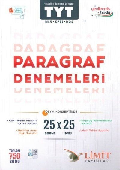 LİMİT TYT 25' Lİ PARAGRAF DENEMELERİ