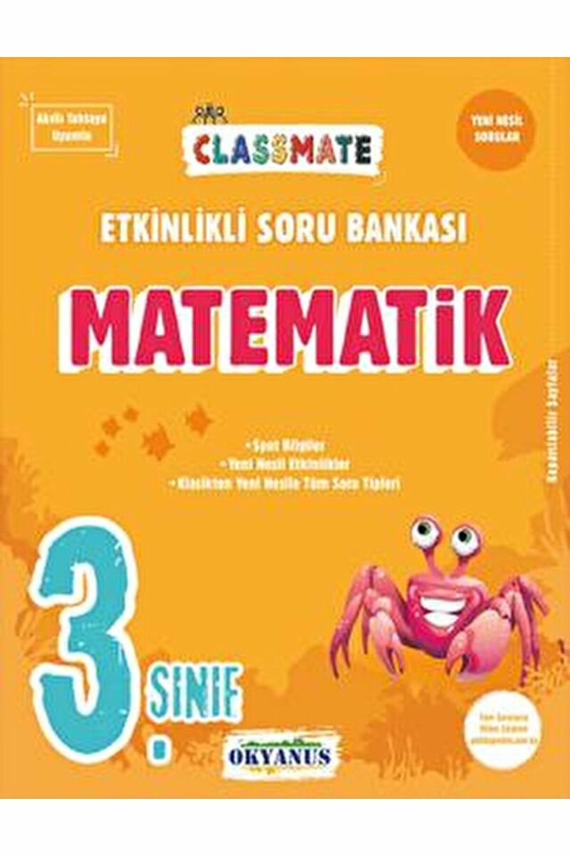 3. Sınıf Classmate Matematik Etkinlikli Soru Bankası / Kolektif / Okyanus Yayınları / 9786057832986
