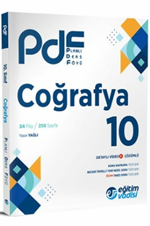 Eğitim Vadisi 10. Sınıf Coğrafya PDF Planlı Ders Föyü / Eğitim Vadisi Yayınları / 9786256911833