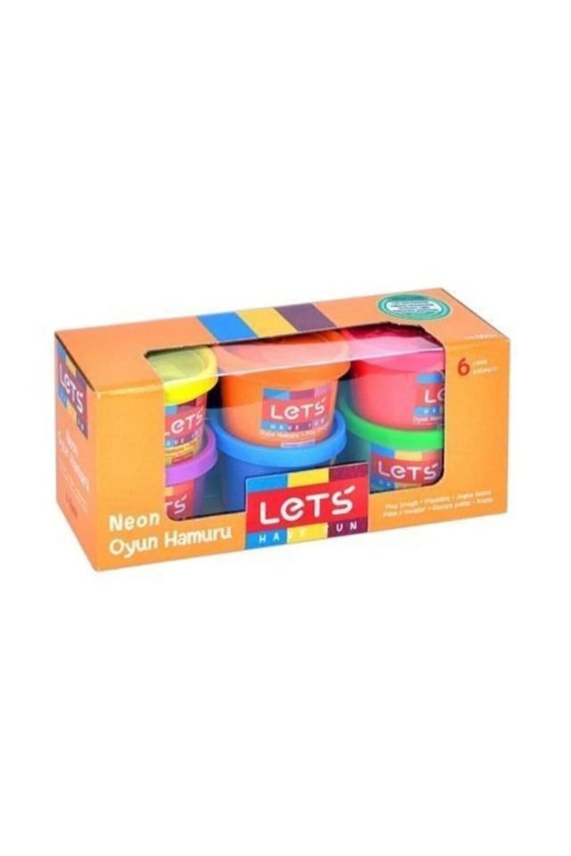 6 Renk Fosforlu Oyun Hamuru 600gr L8346