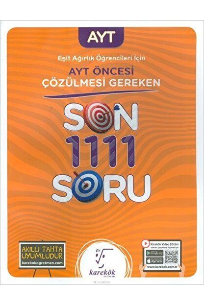 Ayt Öncesi Çözülmesi Gereken Eşit Ağırlık Son 1111 Soru