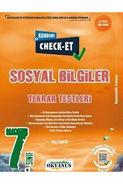 7. Sınıf Kendini Check - Et Sosyal Bilgiler Tekrar Testleri / Okyanus Yayınları / 9786257434249