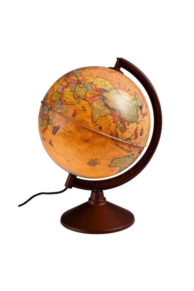 46201 Işıklı Antik Küre Küre 20 Cm
