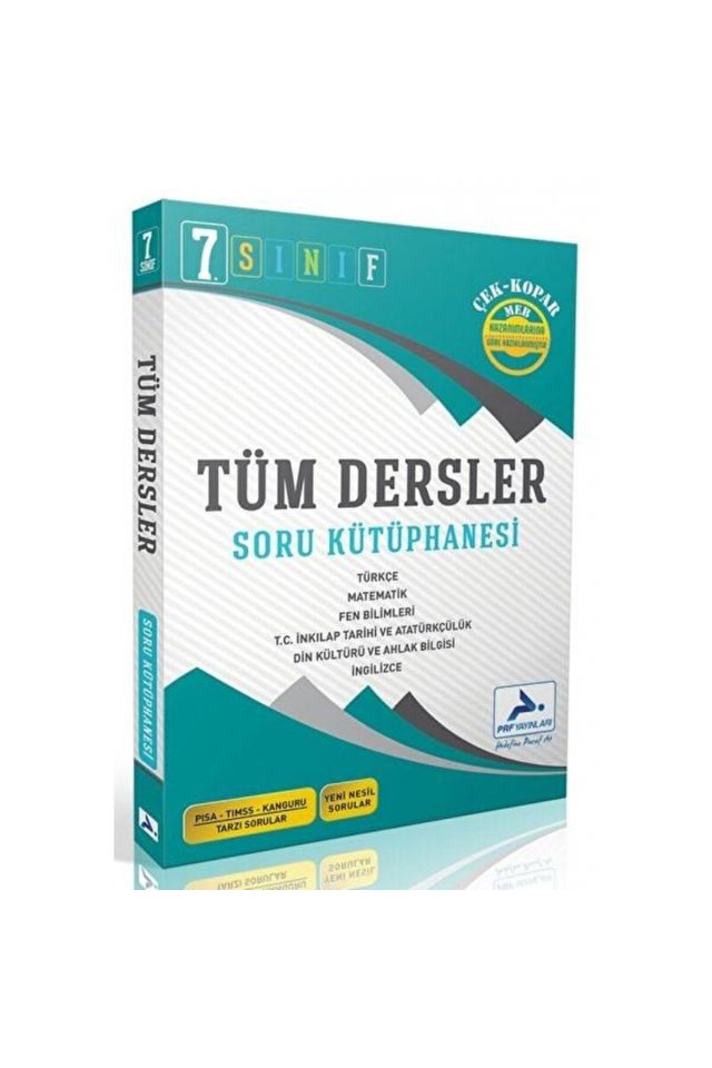 7. Sınıf Tüm Dersler Soru Kütüphanesi / Kolektif / Paraf Yayınları / 9786057806338