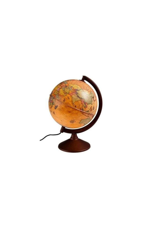 Globe Işıklı Antik Küre 26cm
