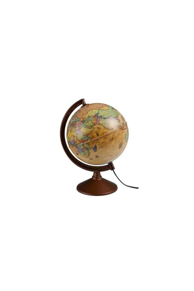 Globe Işıklı Antik Küre 26cm