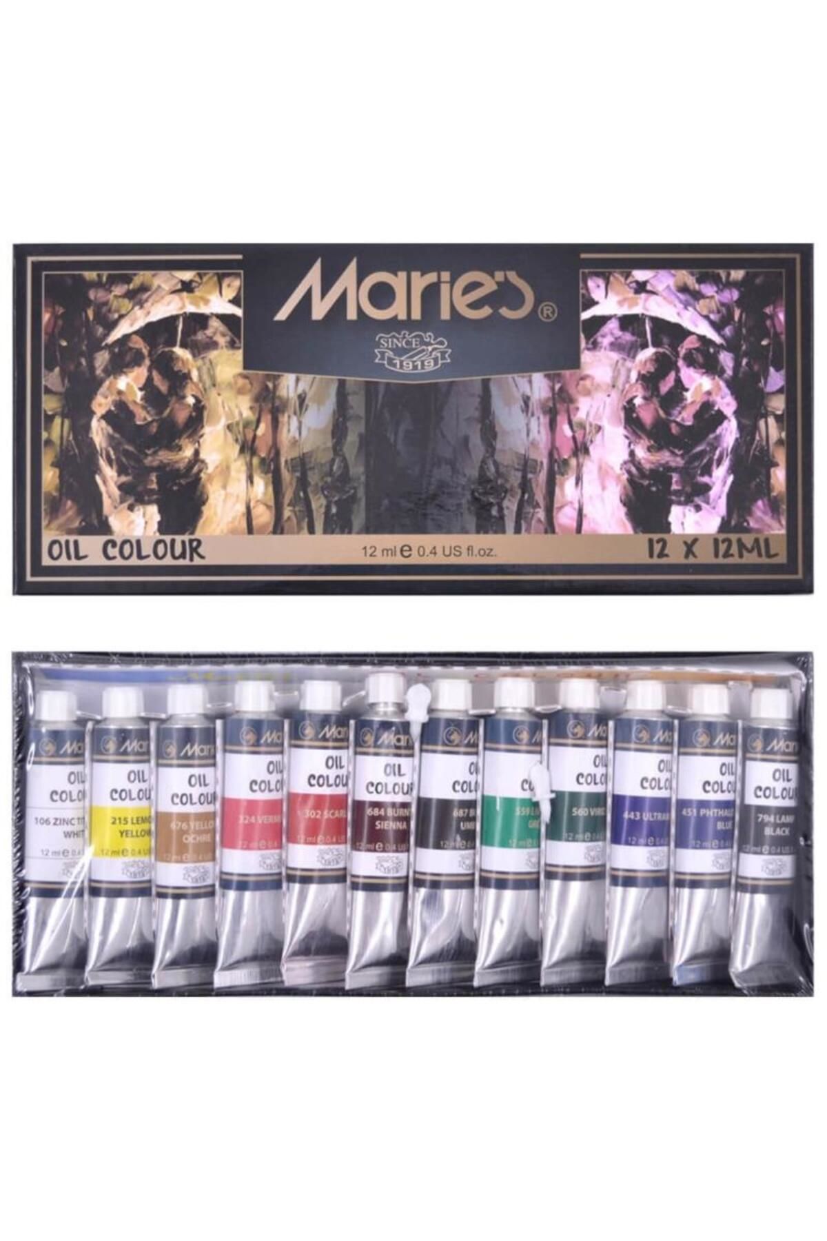 12 Renk 12ml Yağlı Boya E1381 Mrmar0001