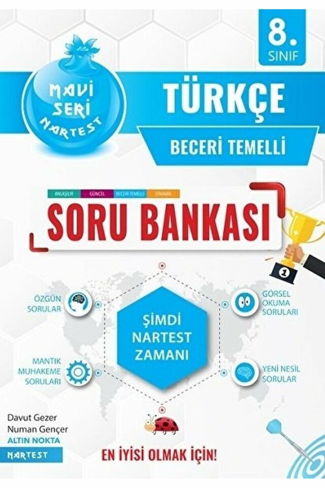 8. Sınıf Mavi Türkçe Soru Bankası / Kolektif / Nartest Yayınevi / 9786257865135