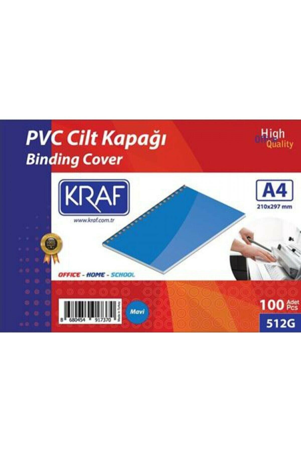 Cilt Kapağı A4 Opak Mavi 160 Mic. 100'lü