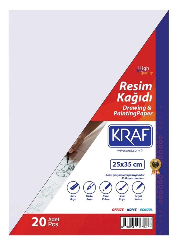 Kraf 25x35 cm Resim Kağıdı 20 li 185019