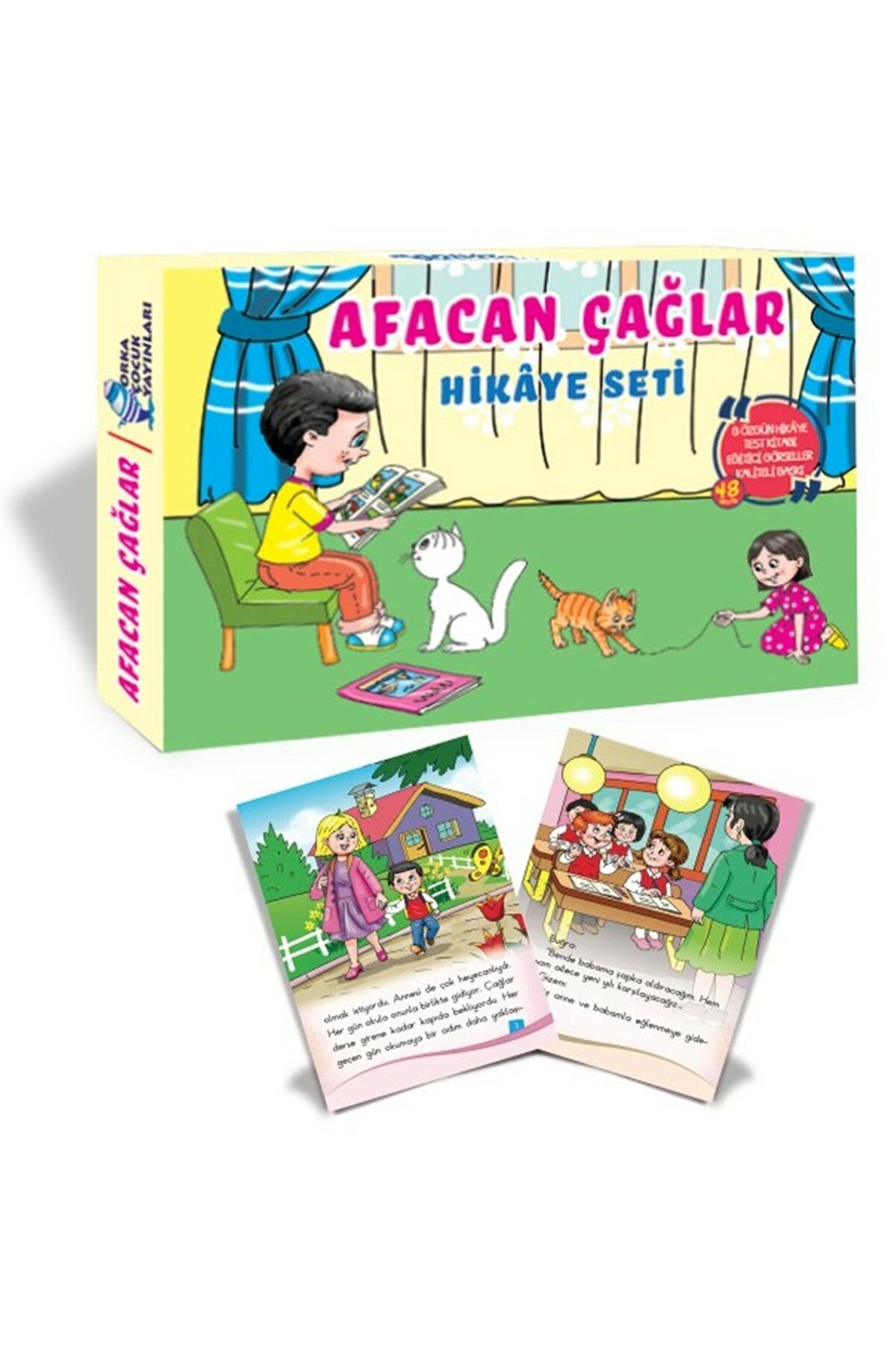 Afacan Çağlar Hikâye Seti (8 Kitap) (orka Çocuk)