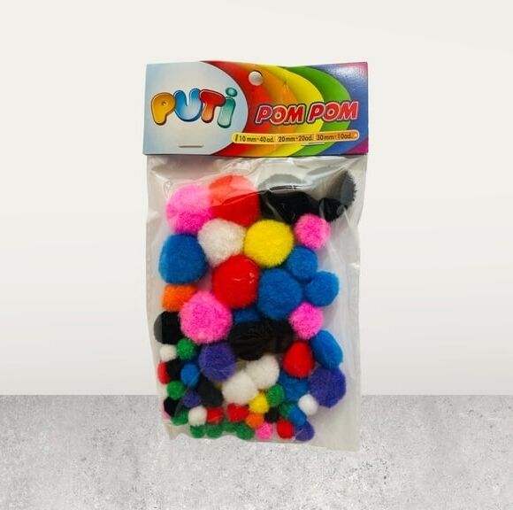 PUTİ POM POM KARIŞIK 10MM 20MM 30MM
