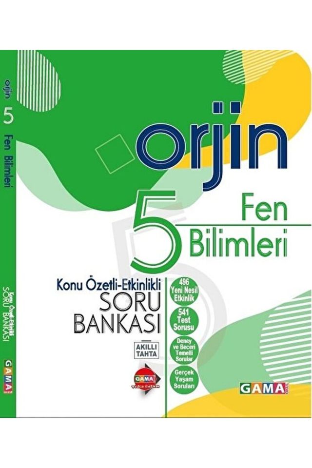 5. Sınıf Orjin Fen Bilimleri Konu Özetli Etkinlikli Soru Bankası / Gama Yayınları / 9786057790965