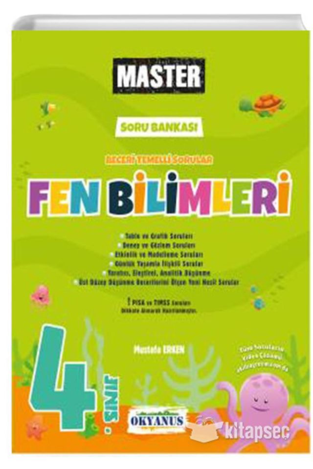 4. Sınıf Fen Bilimleri Master Soru Bankası / Mustafa Erken / Okyanus Yayınları / 9786057832870
