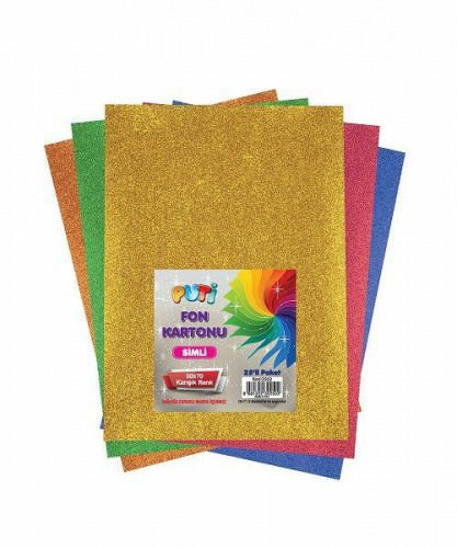 PUTİ SİMLİ FON KARTONU 50X70 CM KARIŞIK RENKLER