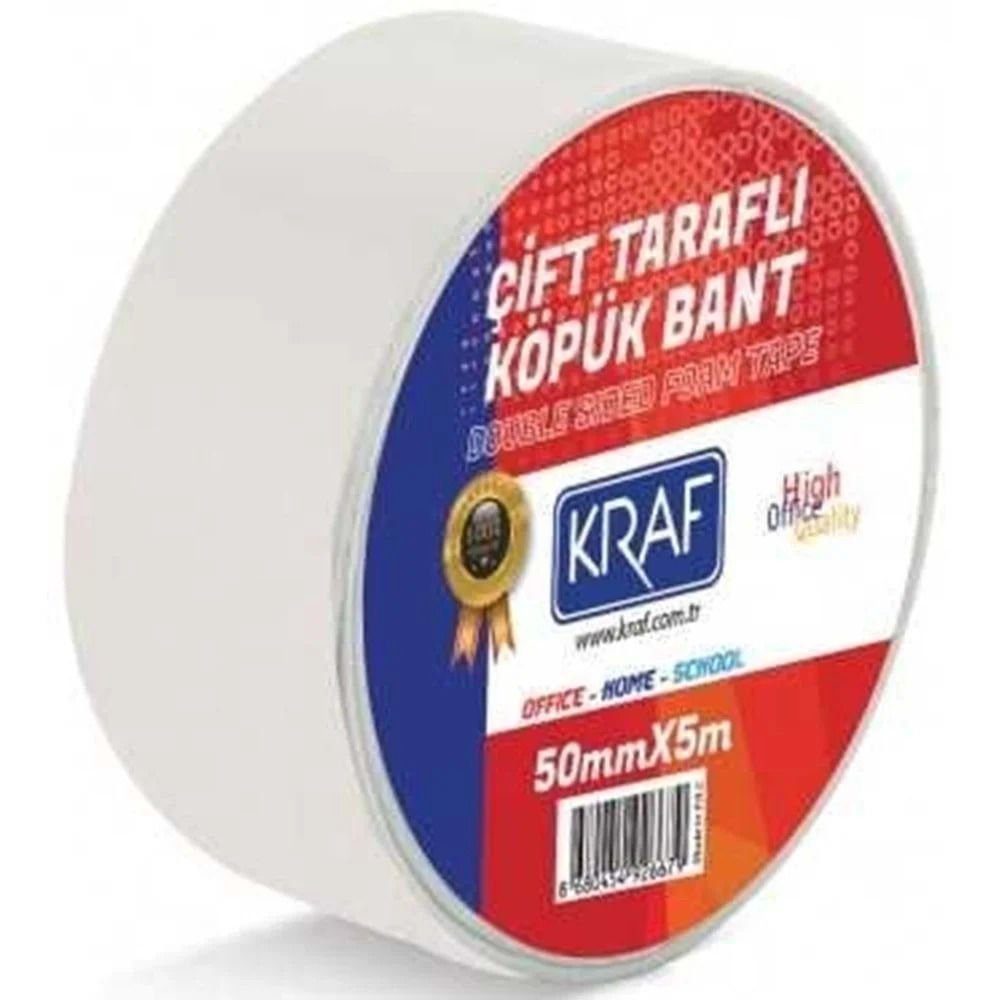 Kraf Çift Taraflı Köpük Bant 50mm*5m